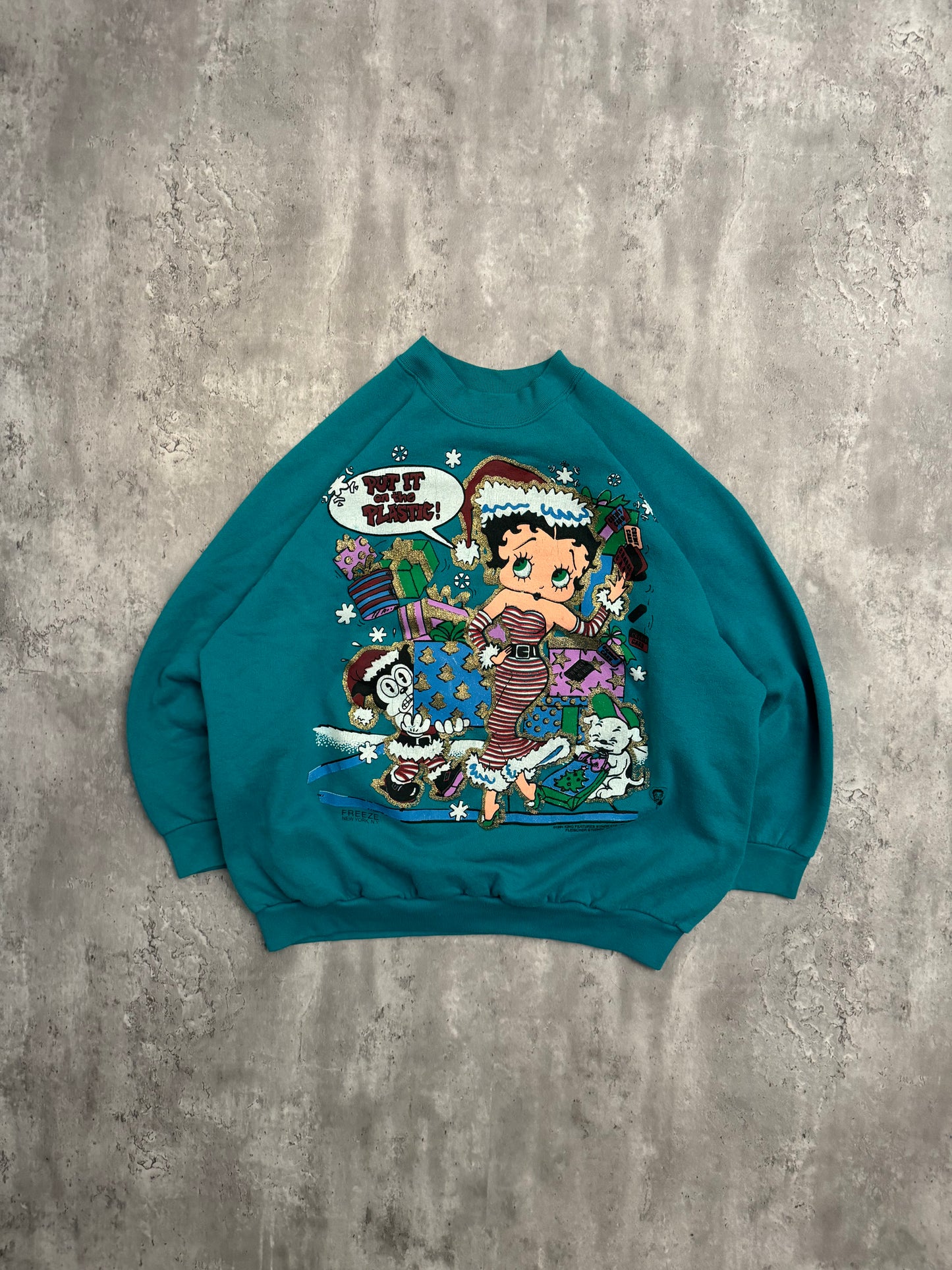 90's Betty Boop Christmas Sweatshirt - OS