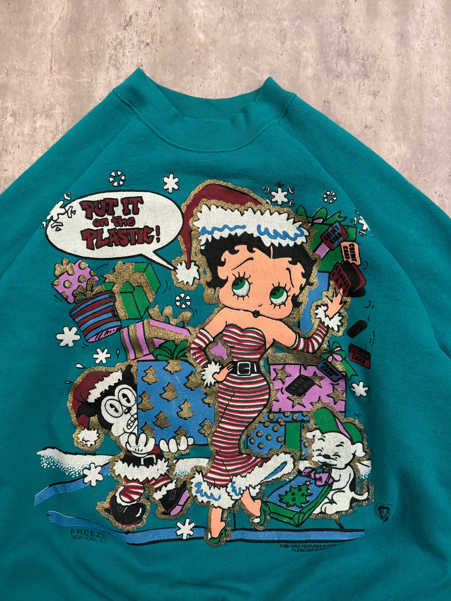 90's Betty Boop Christmas Sweatshirt - OS