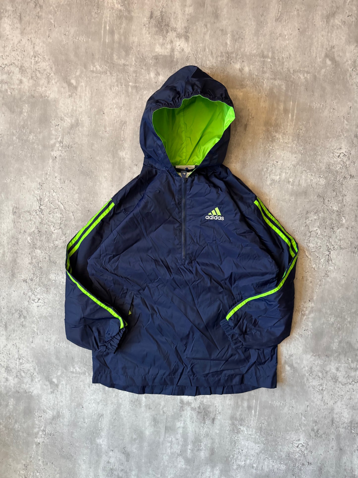 90's Adidas Hooded Windbreaker - M
