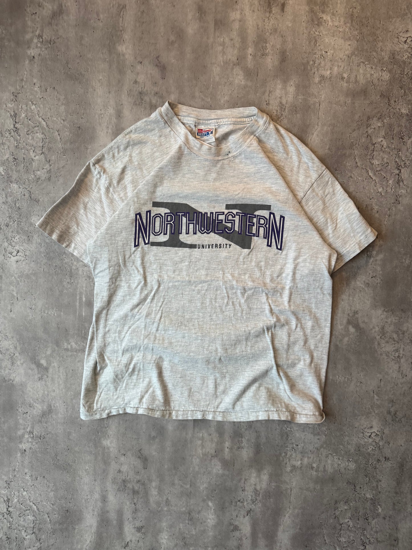 90's Gray Northwestern T-shirt - L