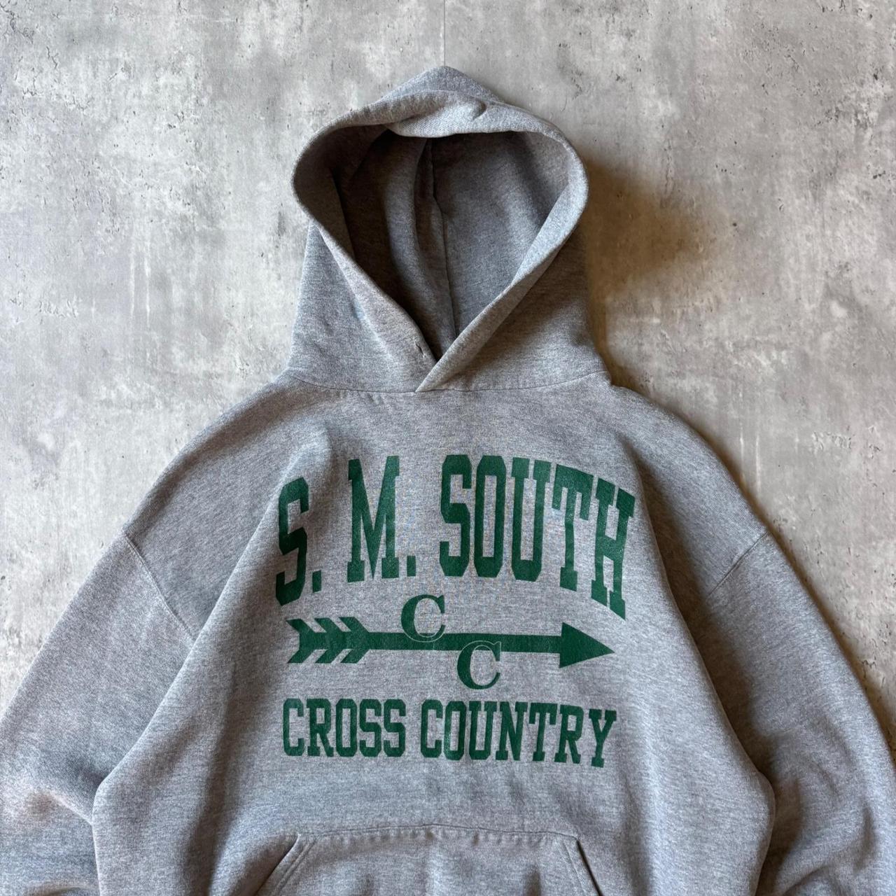 Russell Athletic Cross Country Hoodie Gray L Made in USA