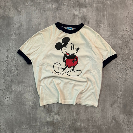 Vintage 1980's/90's Mickey Mouse Ringer T-shirt - M