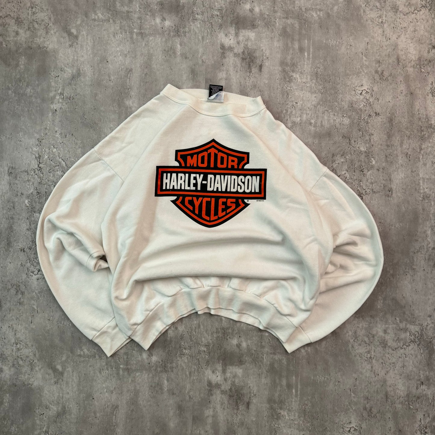 Vintage 1990's Harley Davidson Crewneck White - L