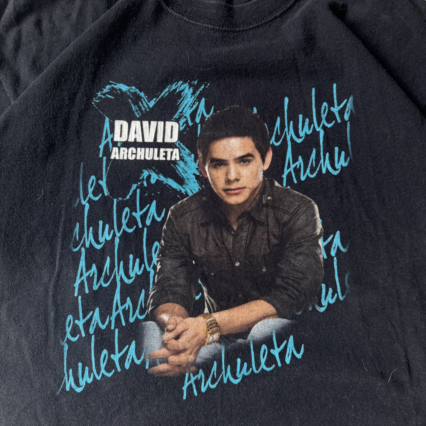 David Archuleta 2009 Tour Black Graphic T-Shirt - L
