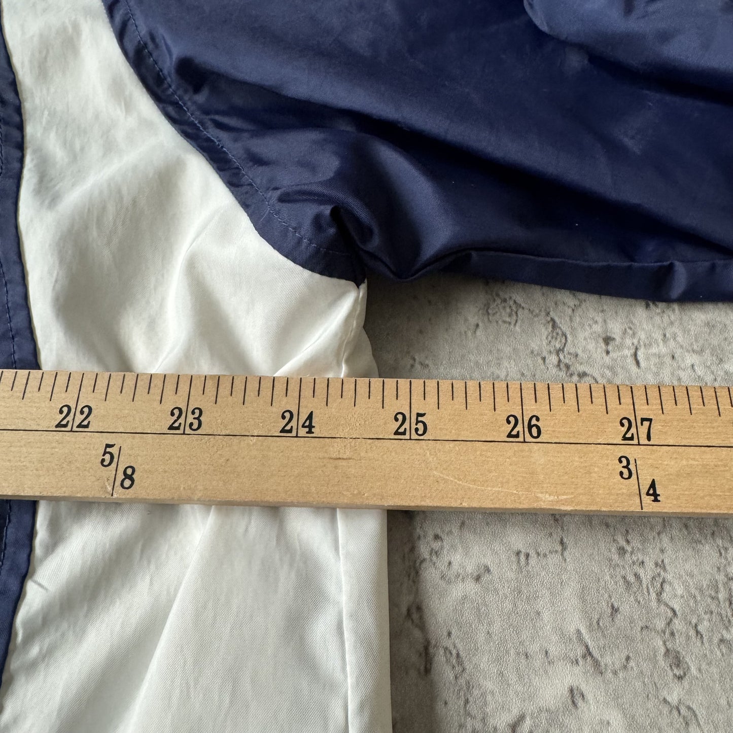 90s Nike Navy and White Windbreaker Jacket - M