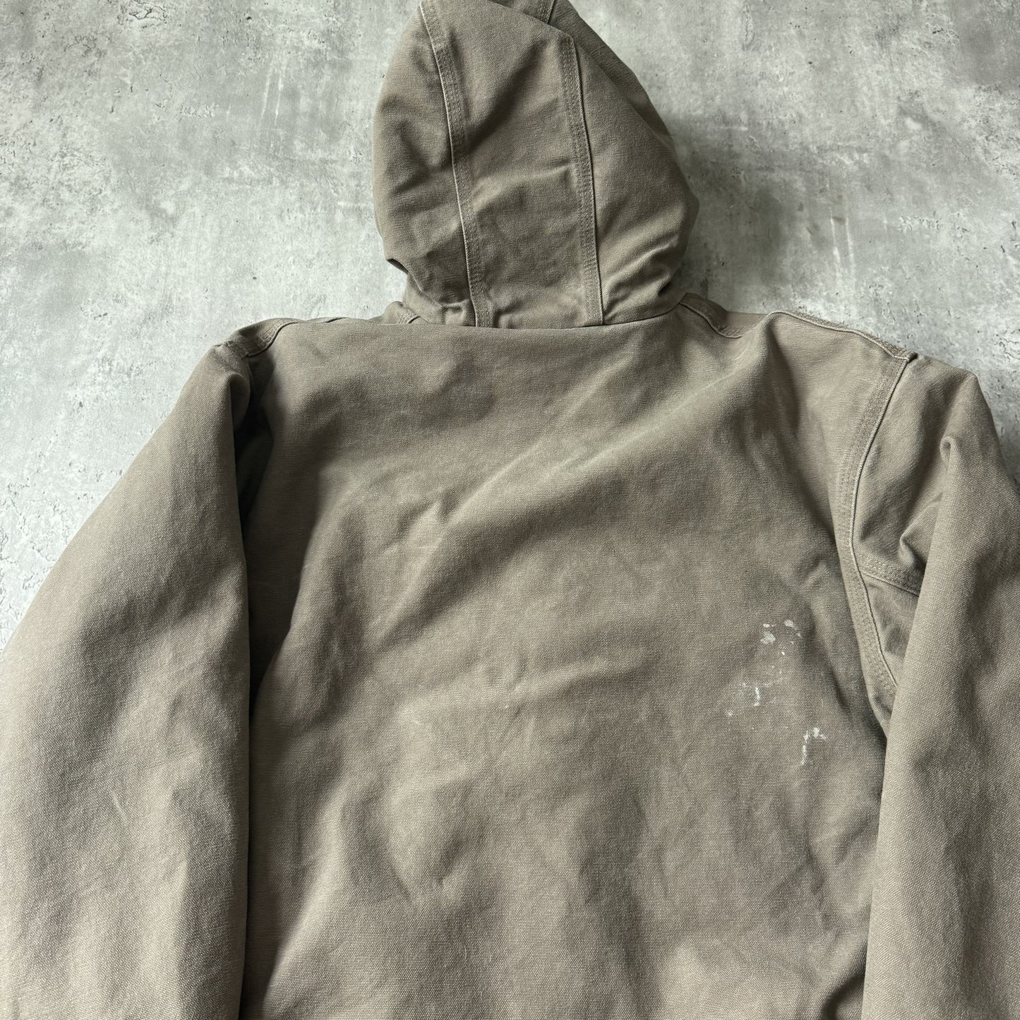 00s Carhartt Hooded Work Jacket Brown Quilted Lining - XL