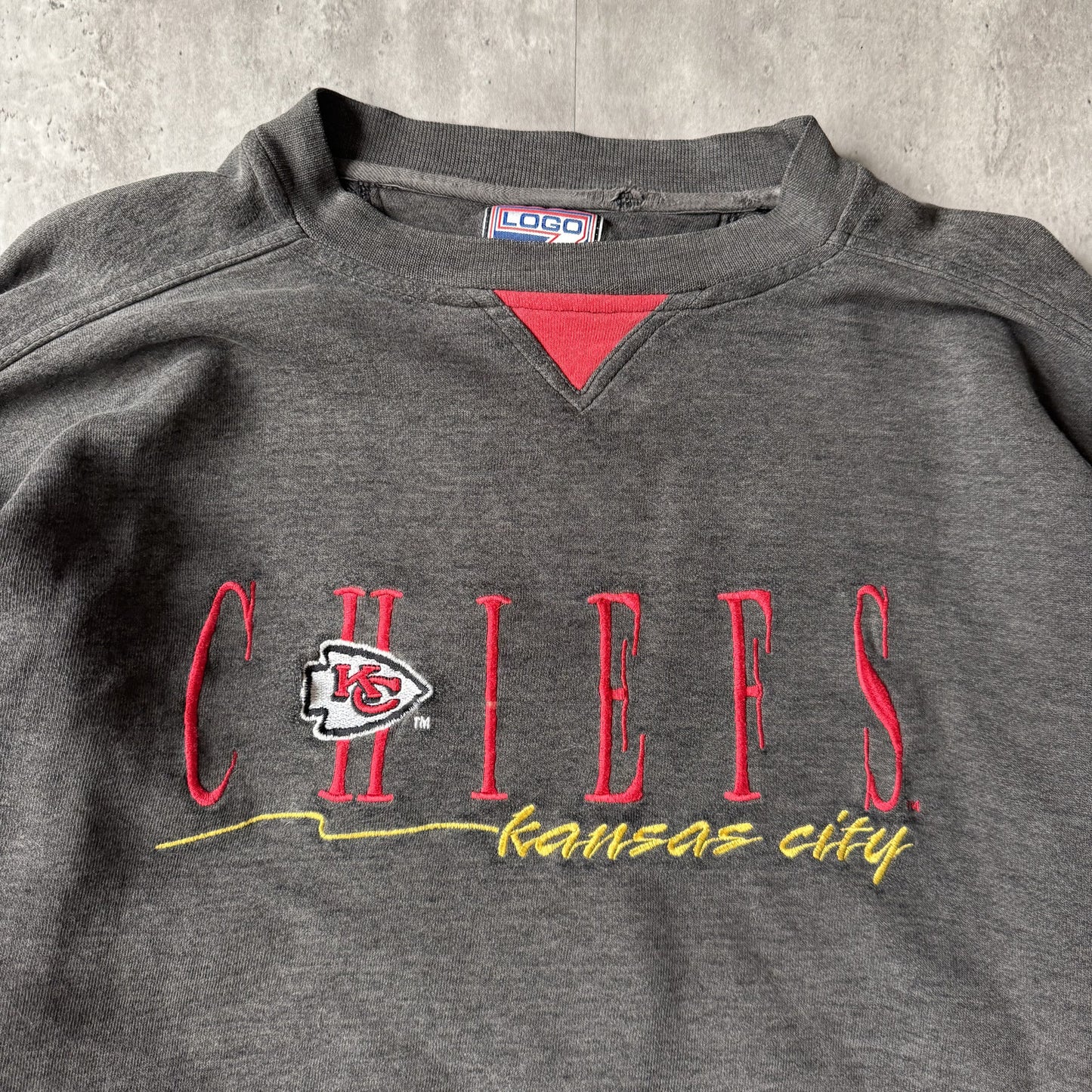 Vintage 90s Kansas City Chiefs Crewneck Sweatshirt - L