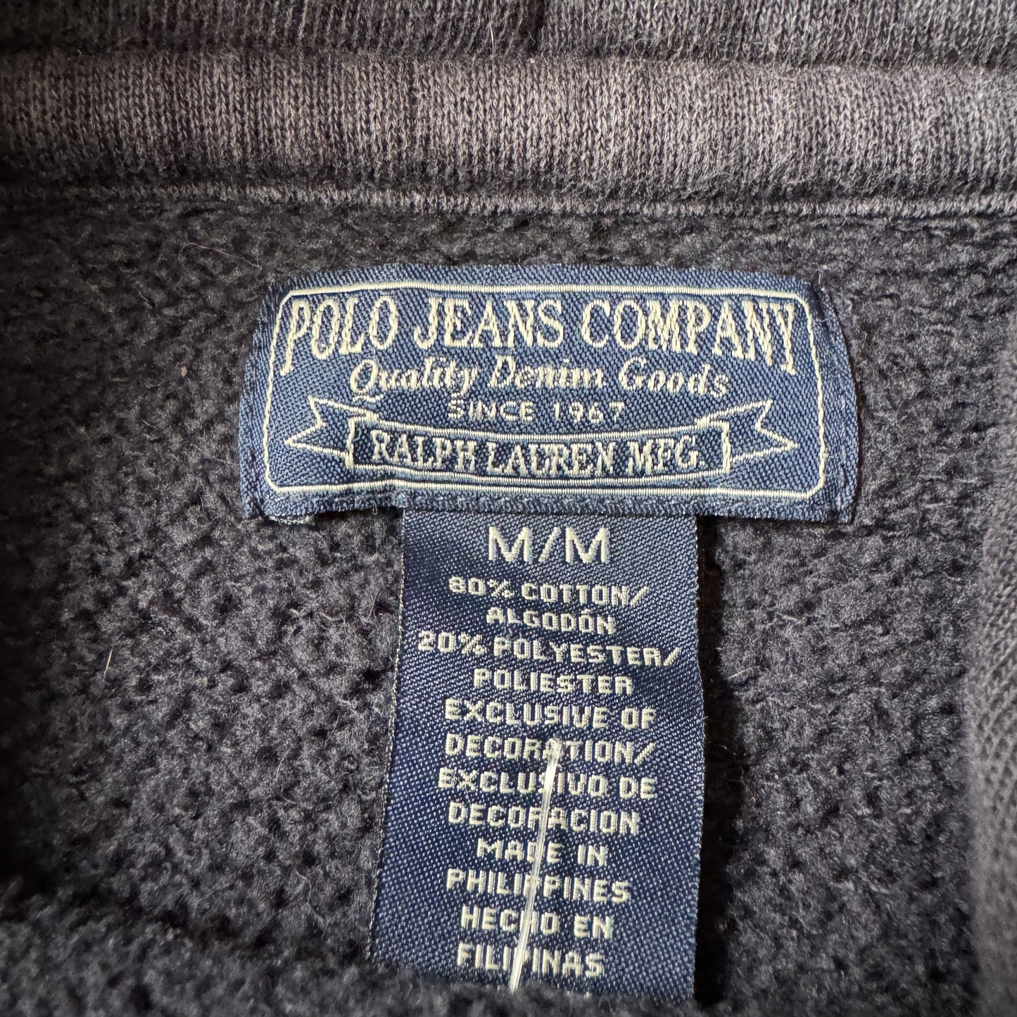 Ralph Lauren Polo Jeans Company Navy Hoodie Sweatshirt - M