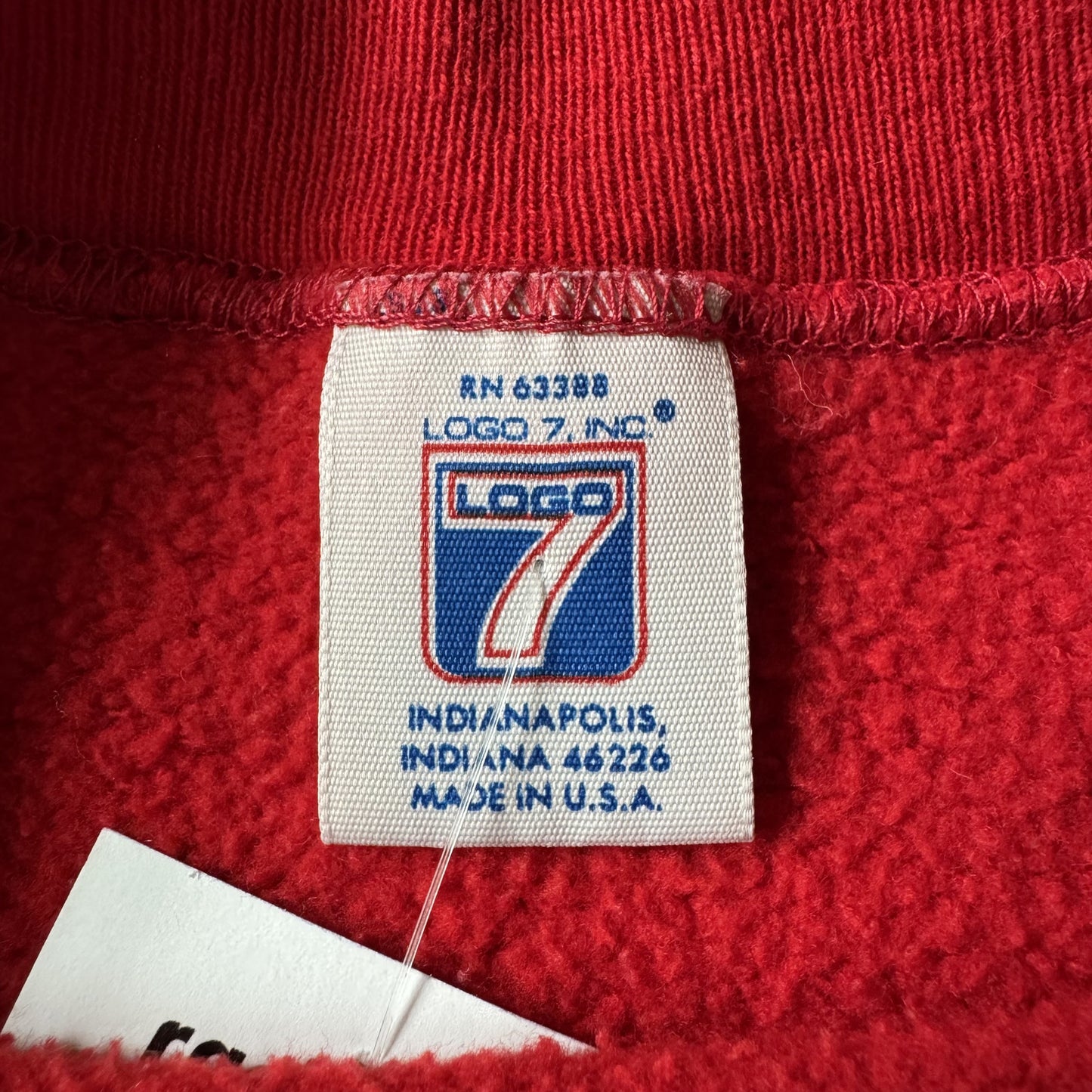 80s Vintage New England Patriots Red Sweatshirt - L