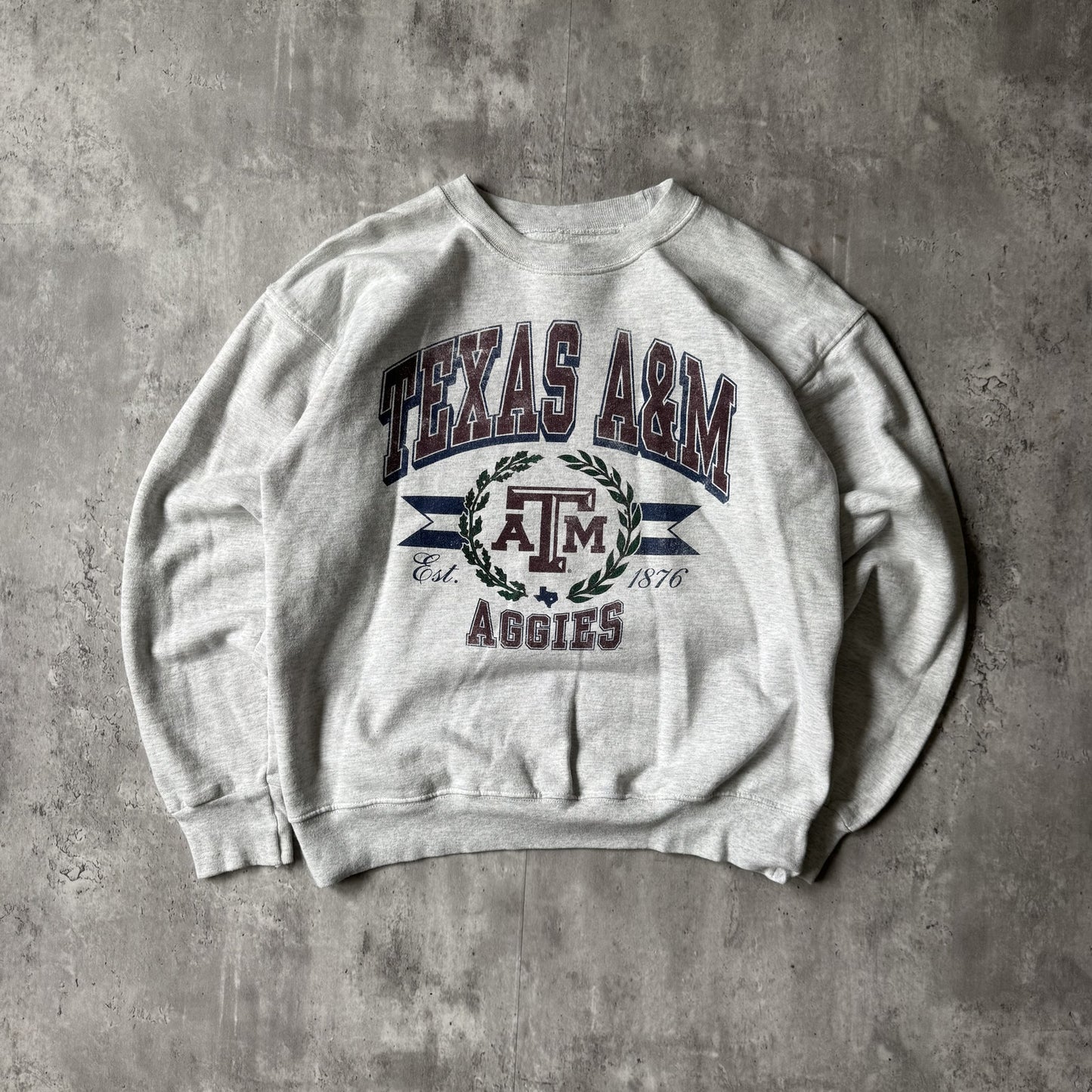 Vintage 90s Texas A&M Aggies Grey Crewneck Sweatshirt - M