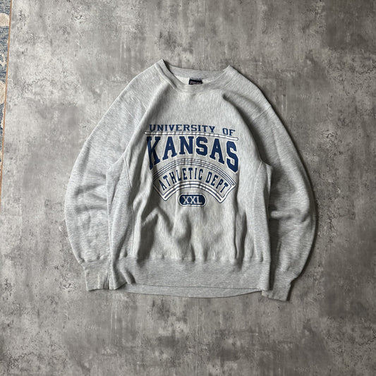 90s University of Kansas Athletic Dept Sweatshirt - L