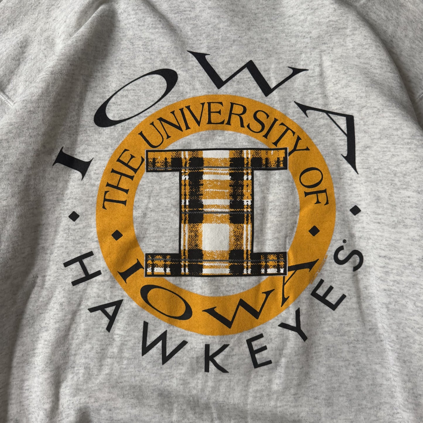 Vintage University of Iowa Hawkeyes Grey Sweatshirt - XL