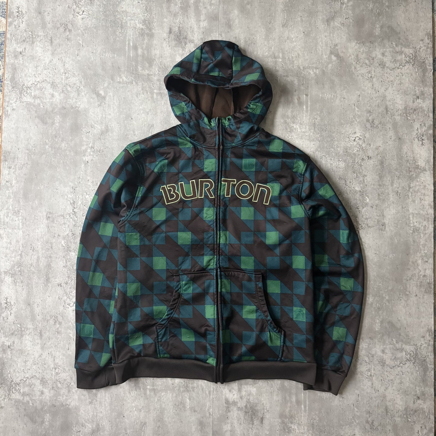 00s Burton Snowboards Men's Full Zip Hoodie - XL