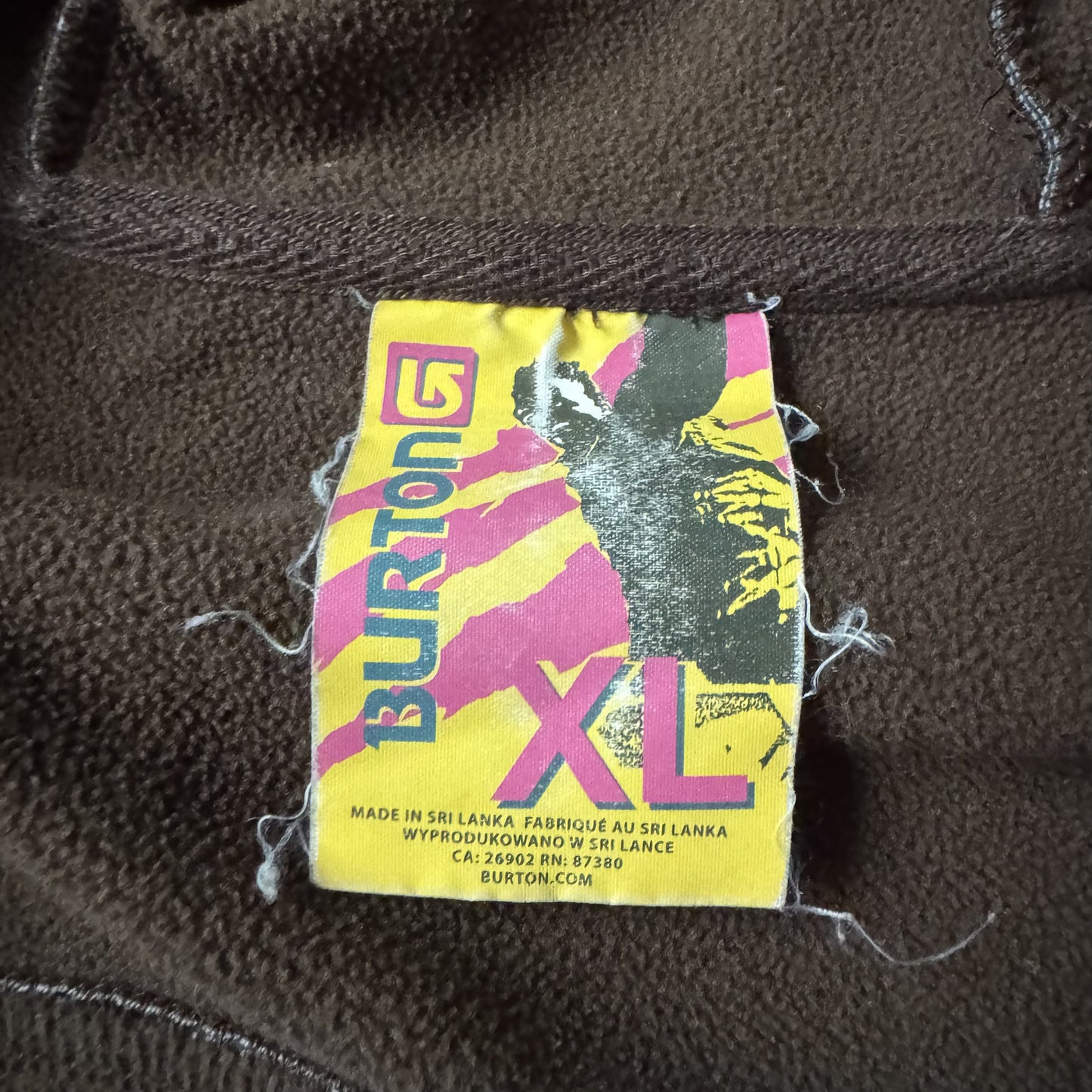 00s Burton Snowboards Men's Full Zip Hoodie - XL