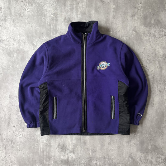 Vintage Pro Player NBA Utah Jazz Purple Fleece Jacket - YXL