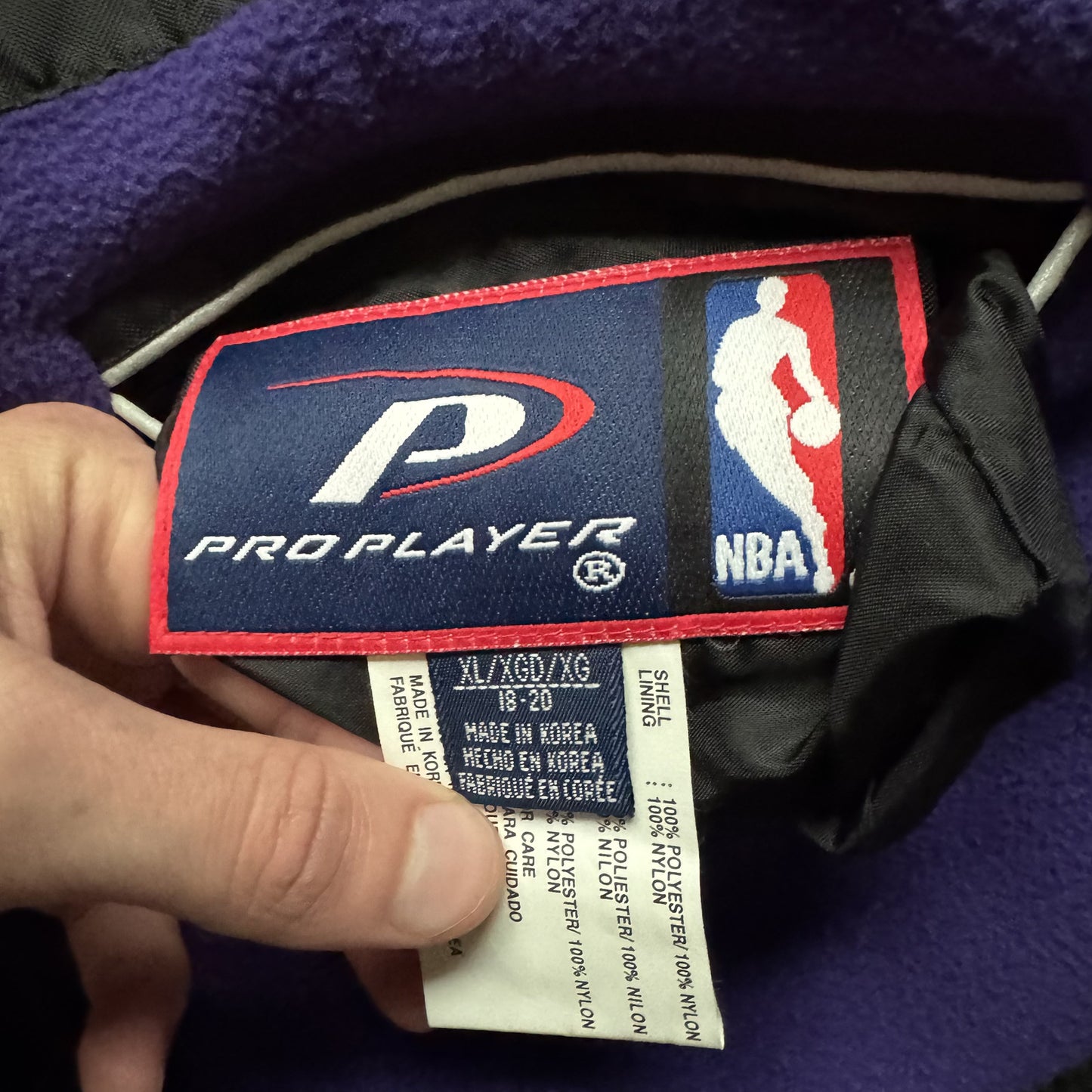 Vintage Pro Player NBA Utah Jazz Purple Fleece Jacket - YXL