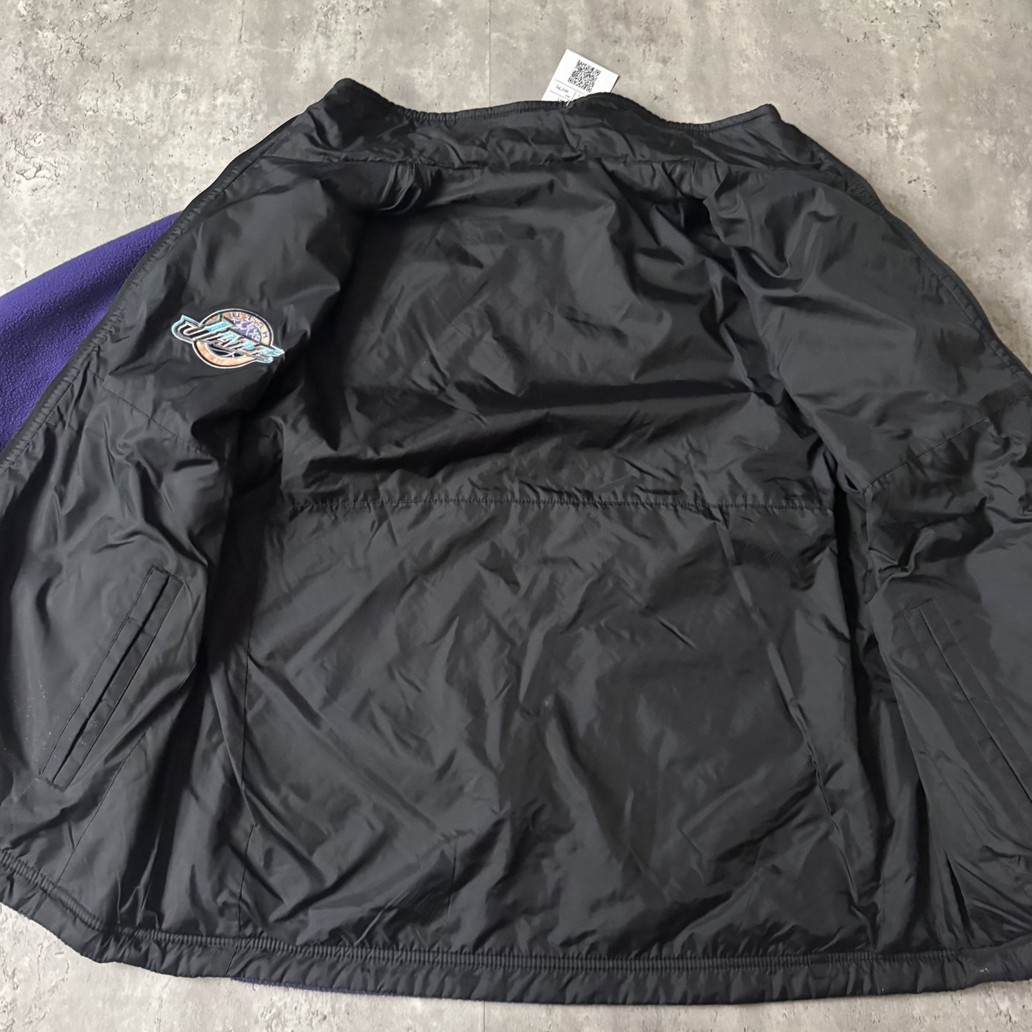 Vintage Pro Player NBA Utah Jazz Purple Fleece Jacket - YXL