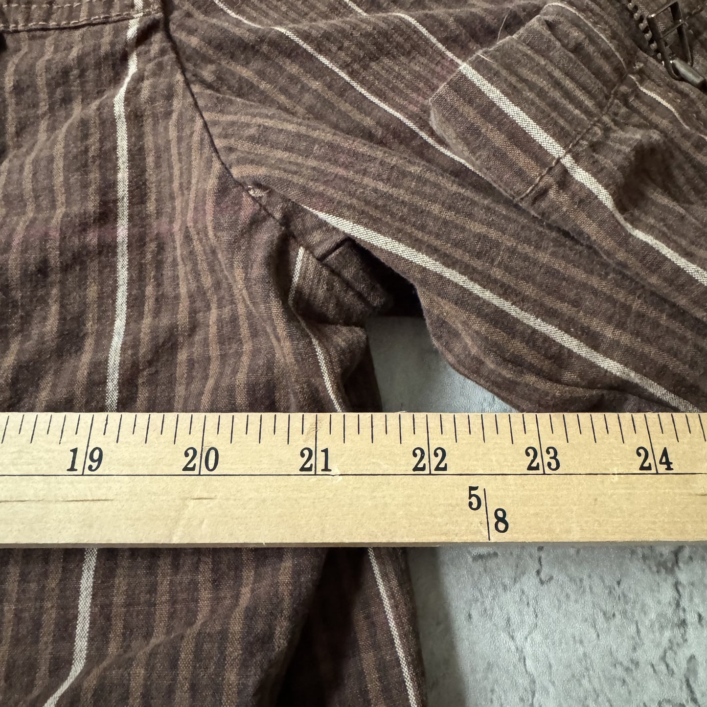 2000s Mossimo Supply Co. Brown Striped Button-Up Jacket - L