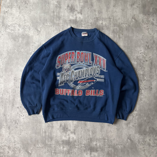 Vintage 1990 Buffalo Bills Super Bowl XXV AFC Champions - L