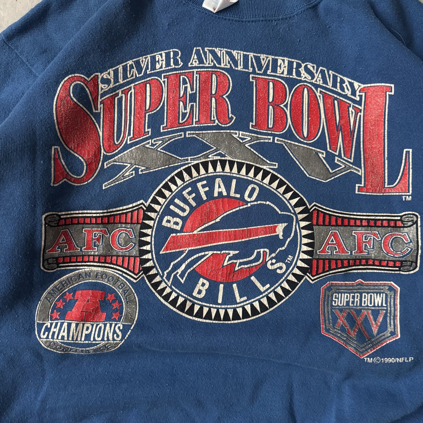Vintage 1990 Buffalo Bills Super Bowl XXV Sweatshirt - L