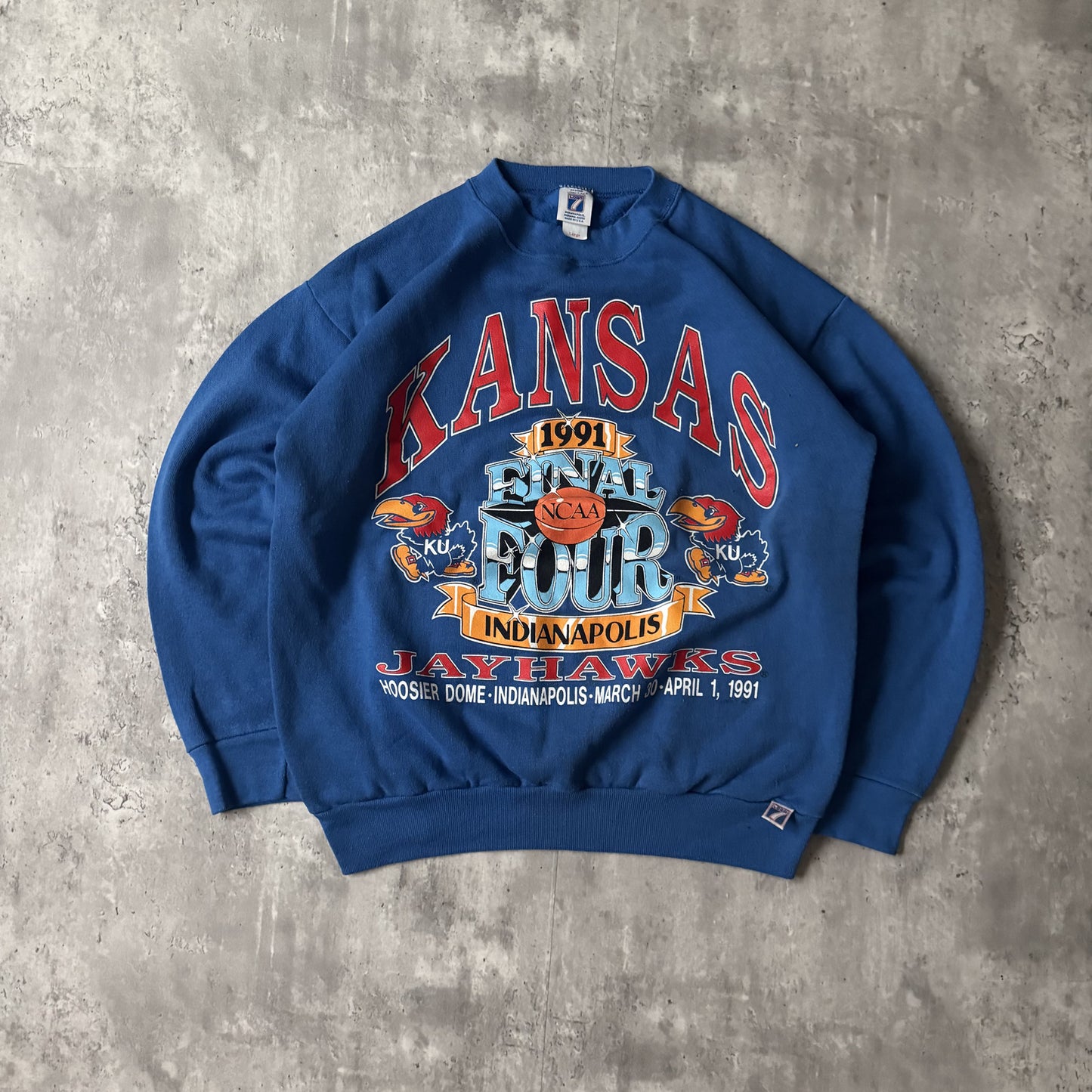 Vintage 1991 Kansas Jayhawks Final Four NCAA Sweatshirt - L