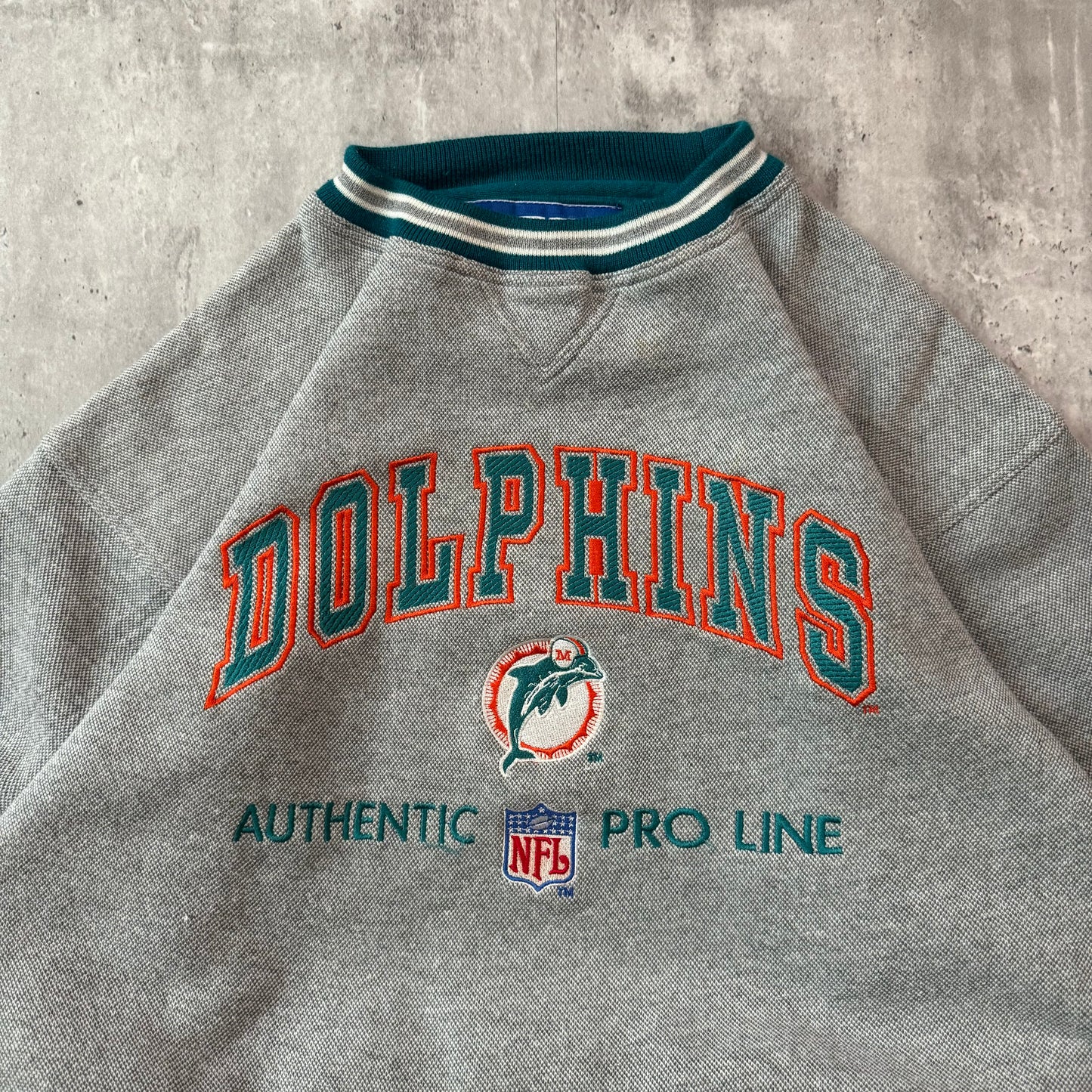 Vintage 1990's Dolphins Pro Line Crewneck Sweatshirt - M