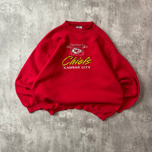 Vintage 1990's KC Chiefs Logo 7 Crewneck Sweatshirt - XXL