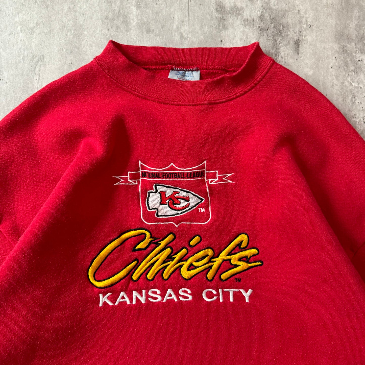 Vintage 1990's KC Chiefs Logo 7 Crewneck Sweatshirt - XXL