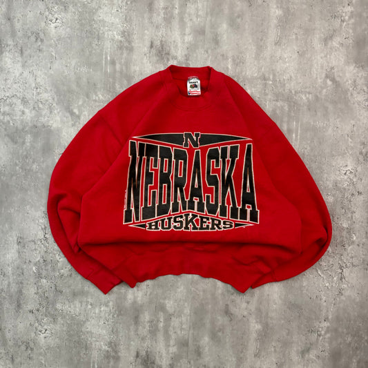 Vintage 90's Nebraska Huskers Crewneck Sweatshirt - L