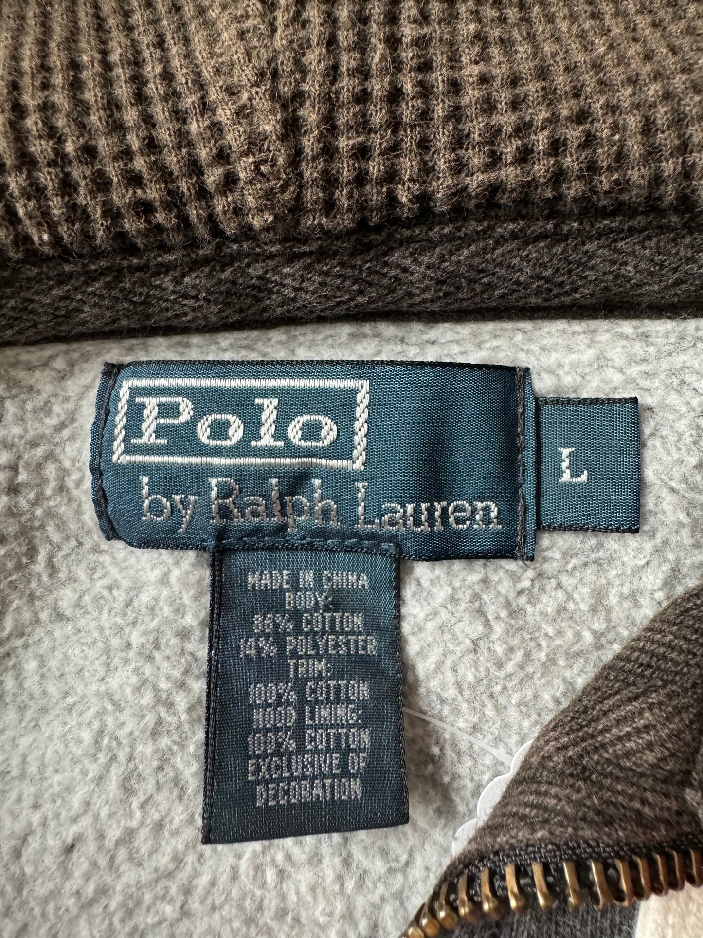 Vintage 90's Polo Ralph Lauren Zip Hoodie - L