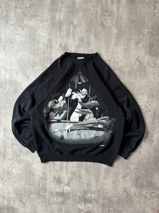 Vintage 90's Looney Tunes Billiards Crewneck Sweatshirt - XL