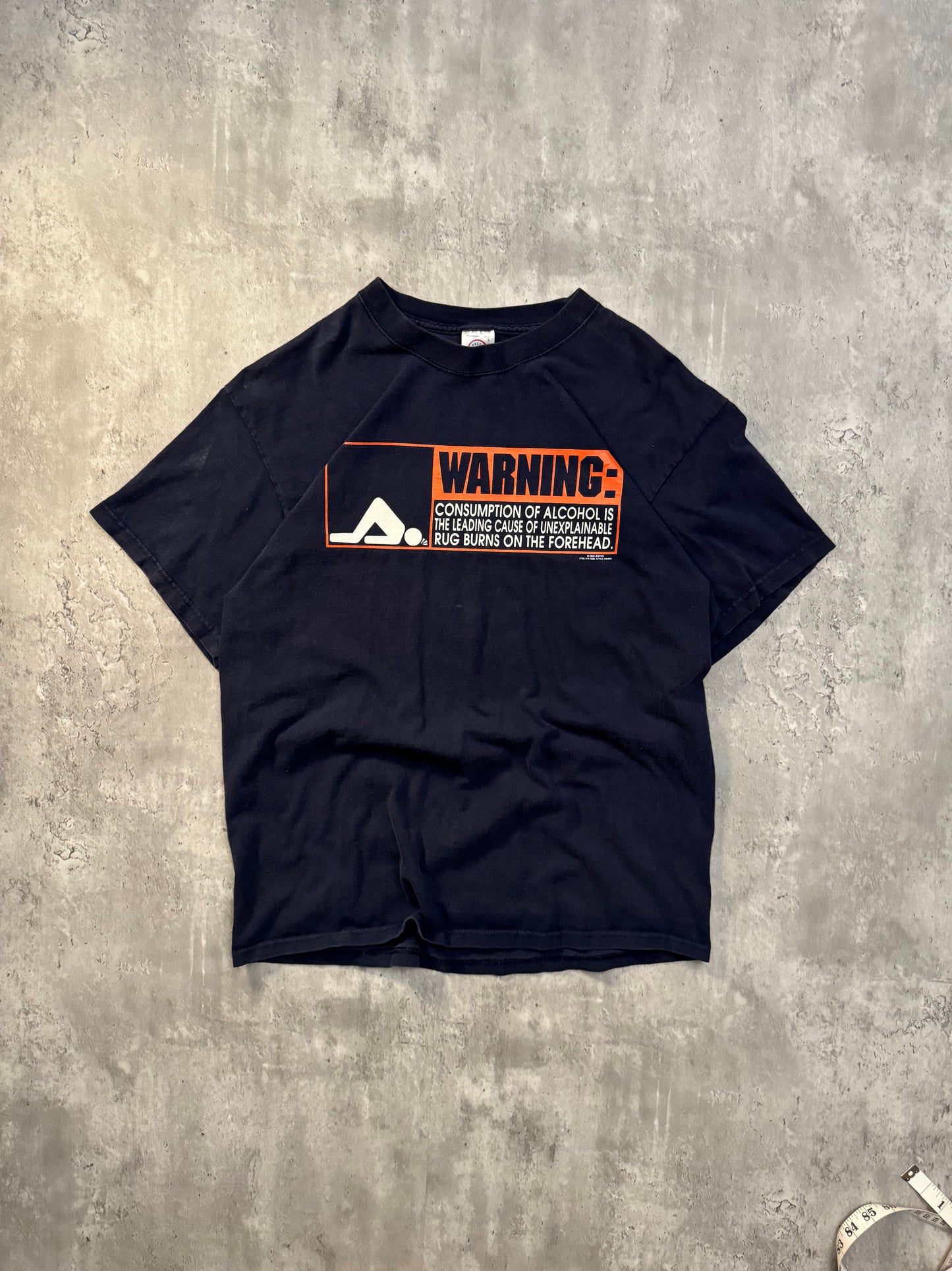 2000's Warning Alcohol T-shirt - L