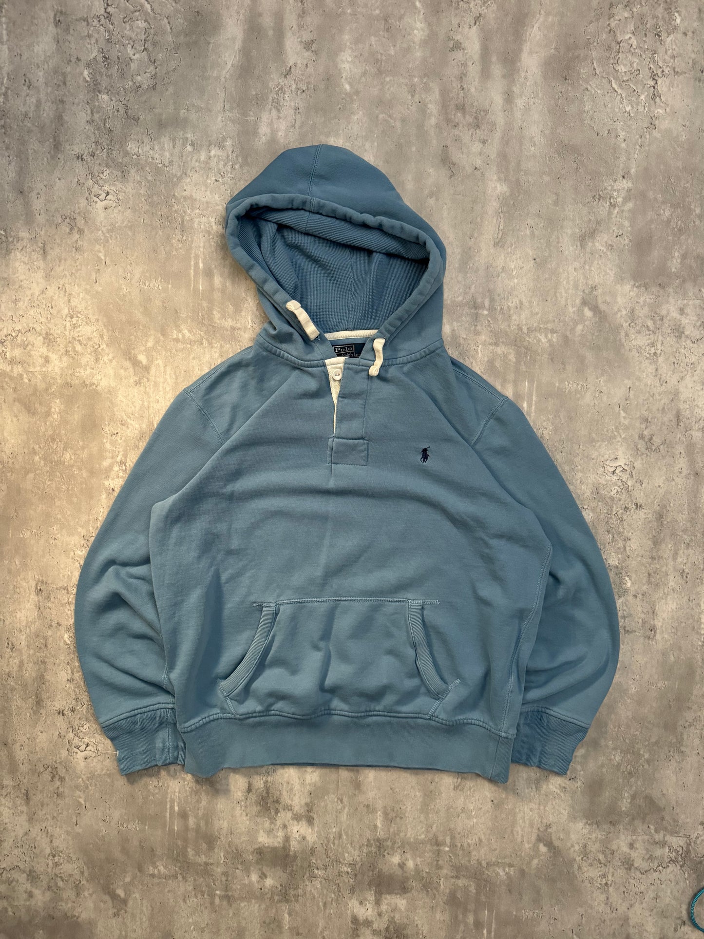 90's Polo Ralph Lauren Button Hoodie - XL