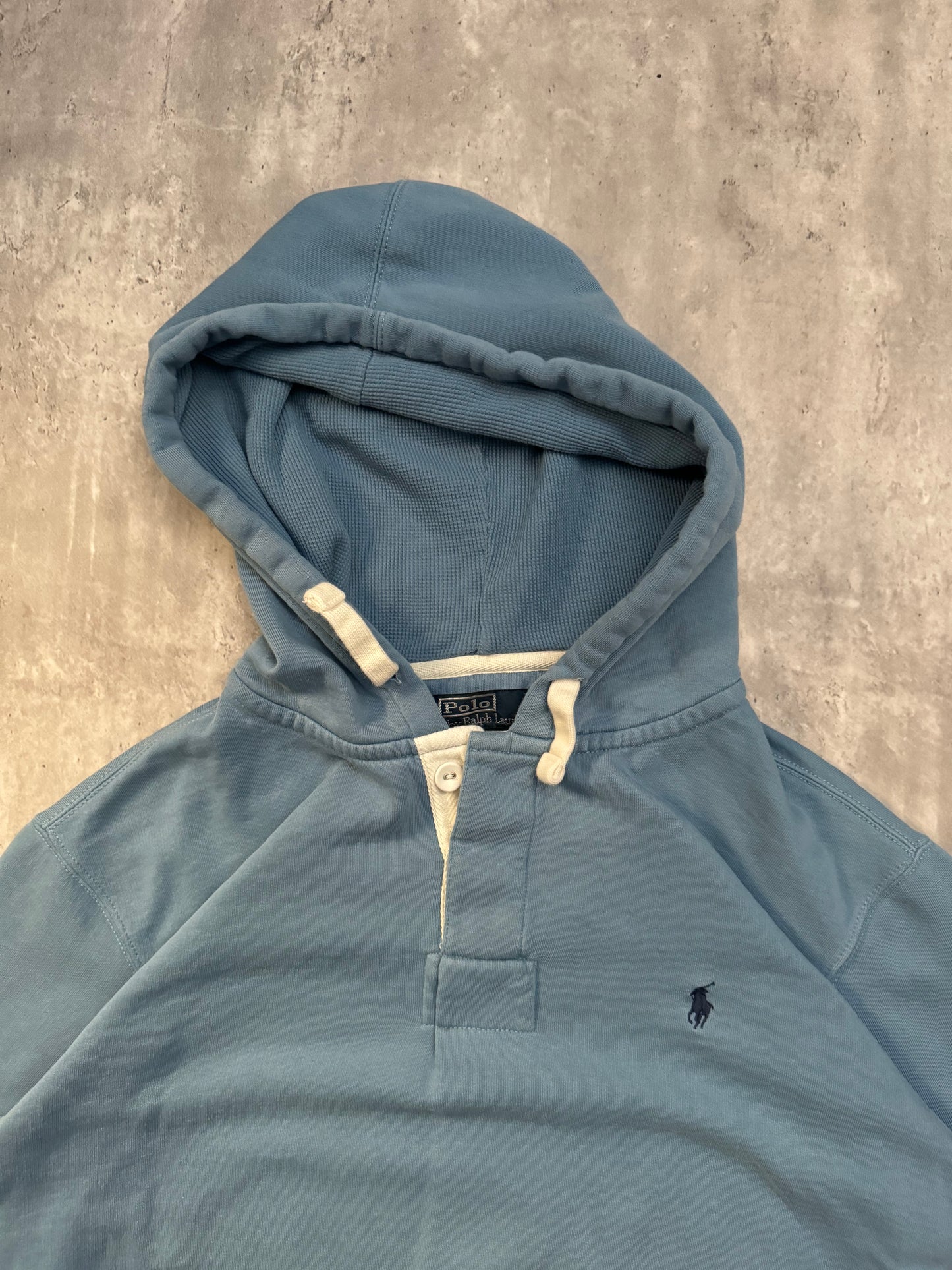 90's Polo Ralph Lauren Button Hoodie - XL