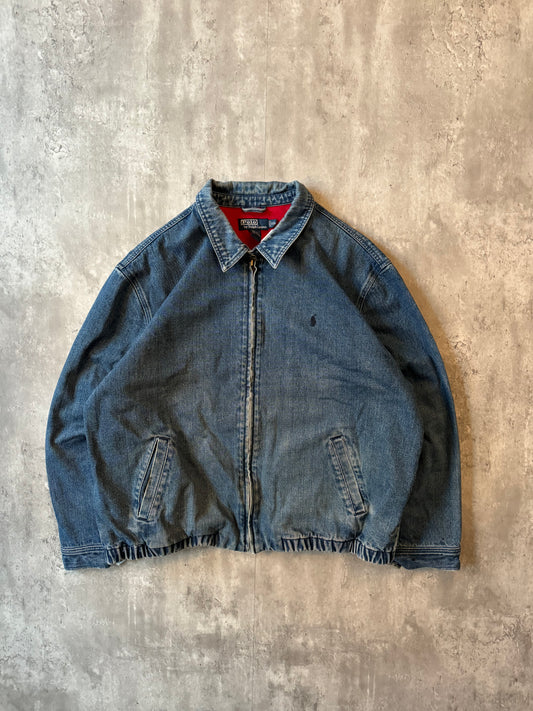 Denim Polo Jacket - XXL