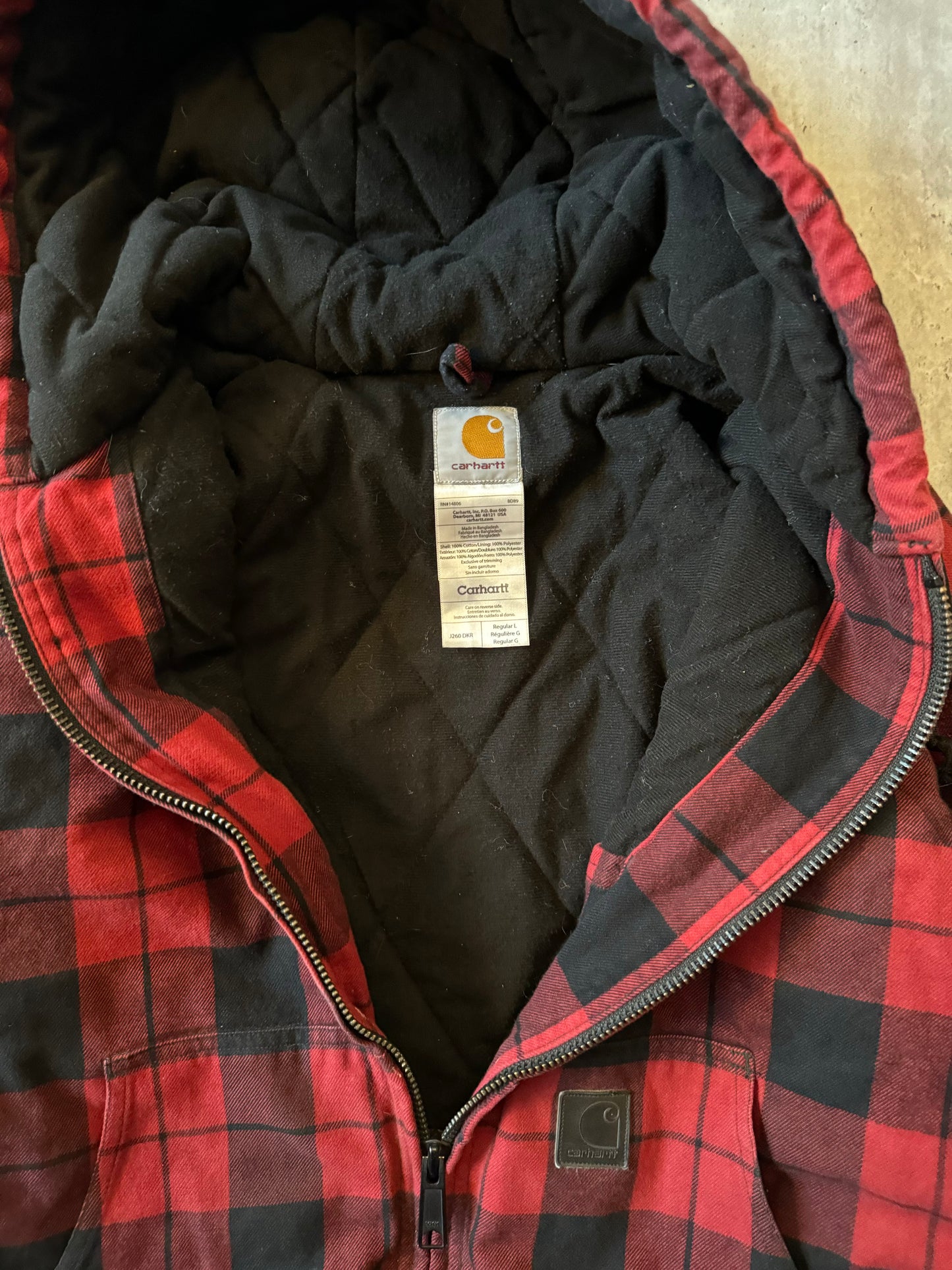 Plaid Carhartt Active Jacket - L