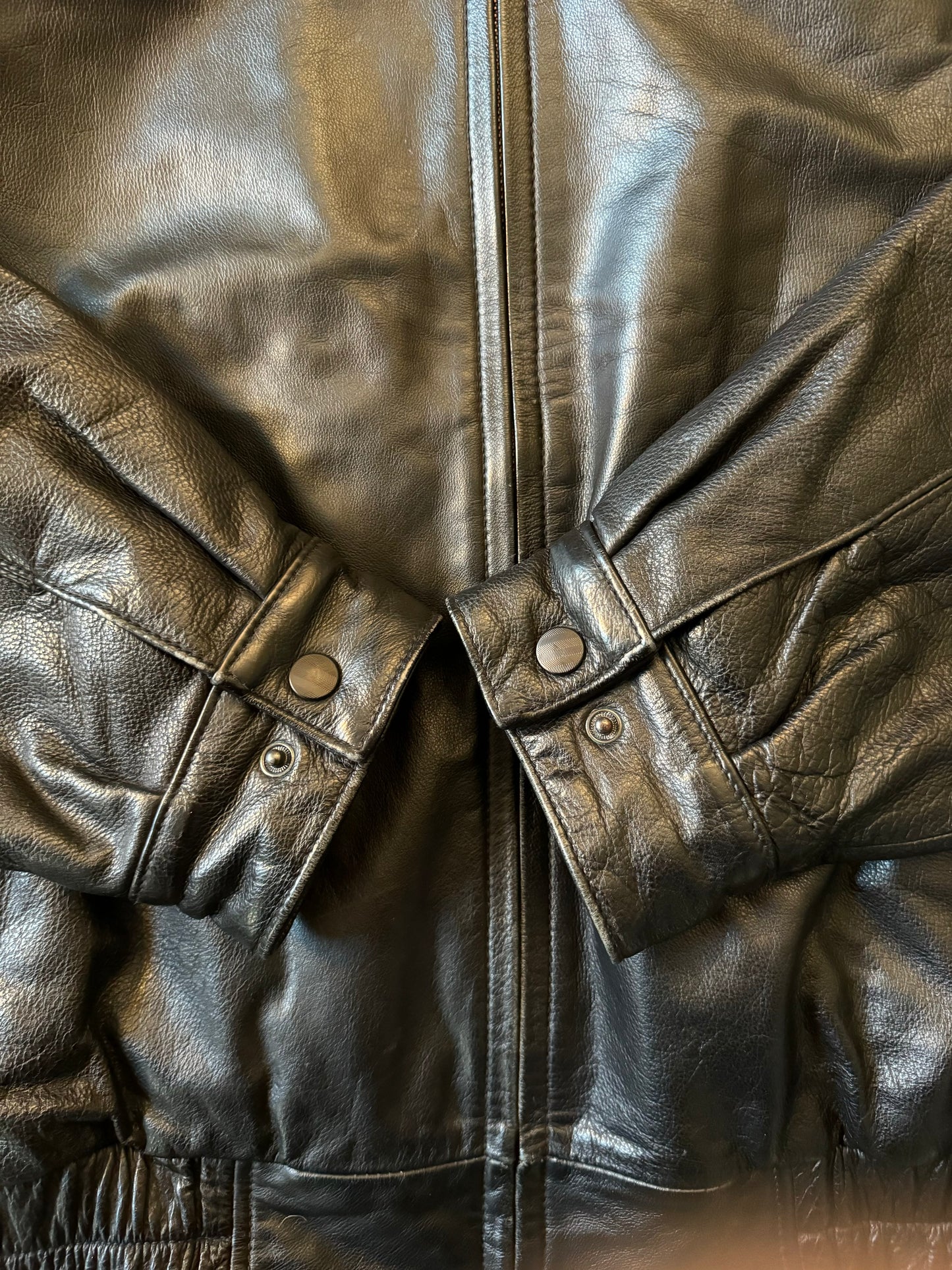 St. John's Bay Leather Jacket Black - L