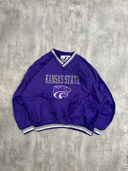 90's Kansas State Logo Athletic Windbreaker - XL