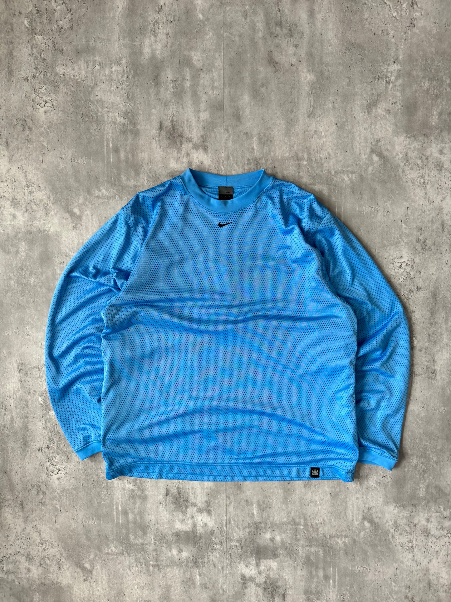 Y2K Nike Center Swoosh Athletic Long Sleeve - M