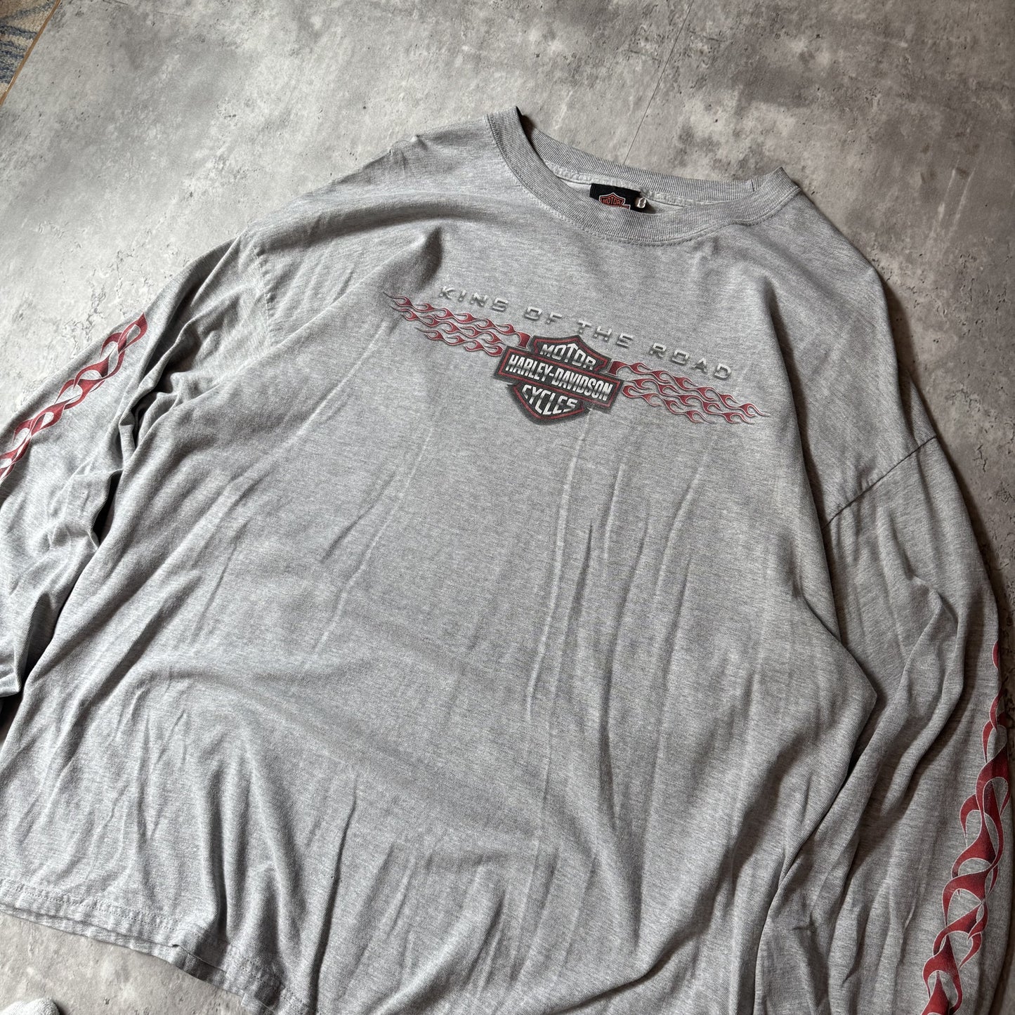Harley-Davidson Flame Long Sleeve T-Shirt XX-Large Gray