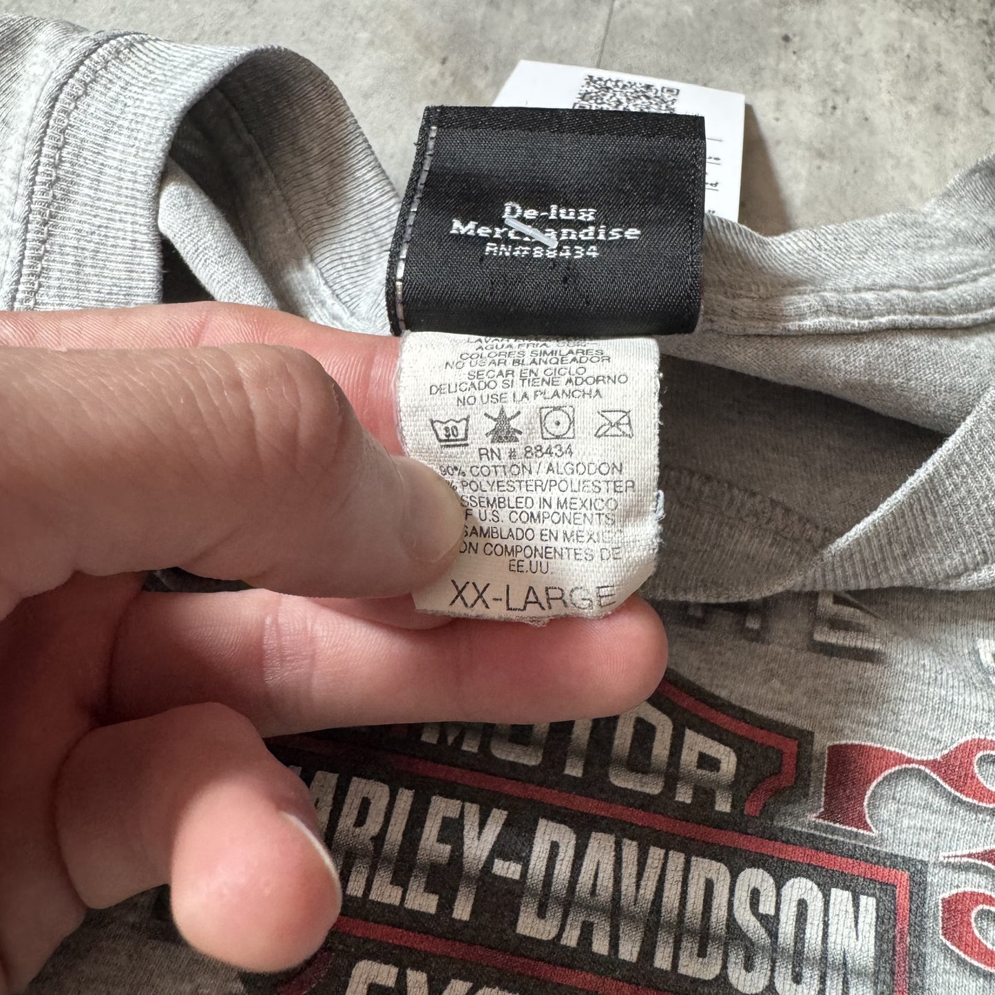 Harley-Davidson Flame Long Sleeve T-Shirt XX-Large Gray