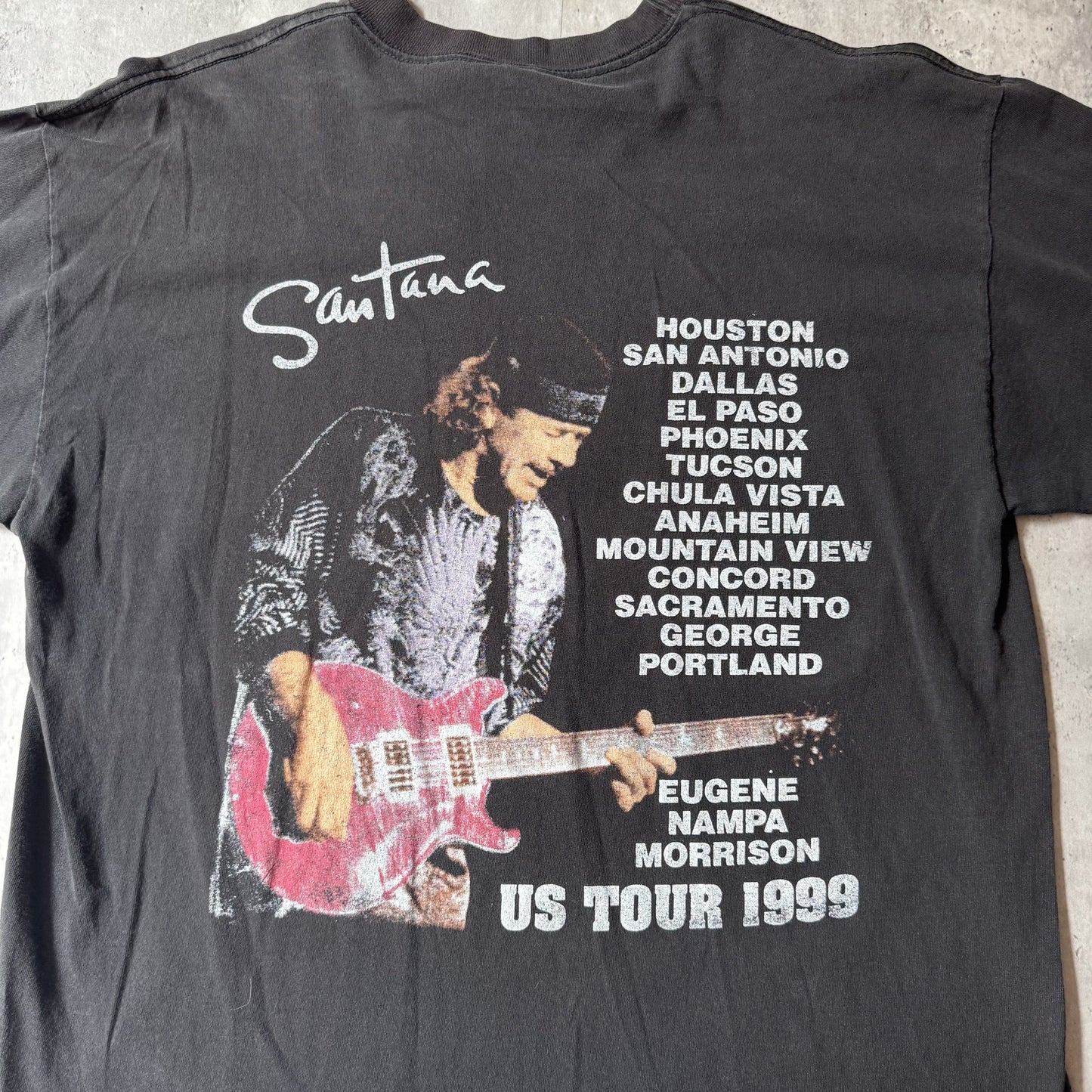 Vintage Santana US Tour 1999 MTV Unplugged Black T-Shirt - L