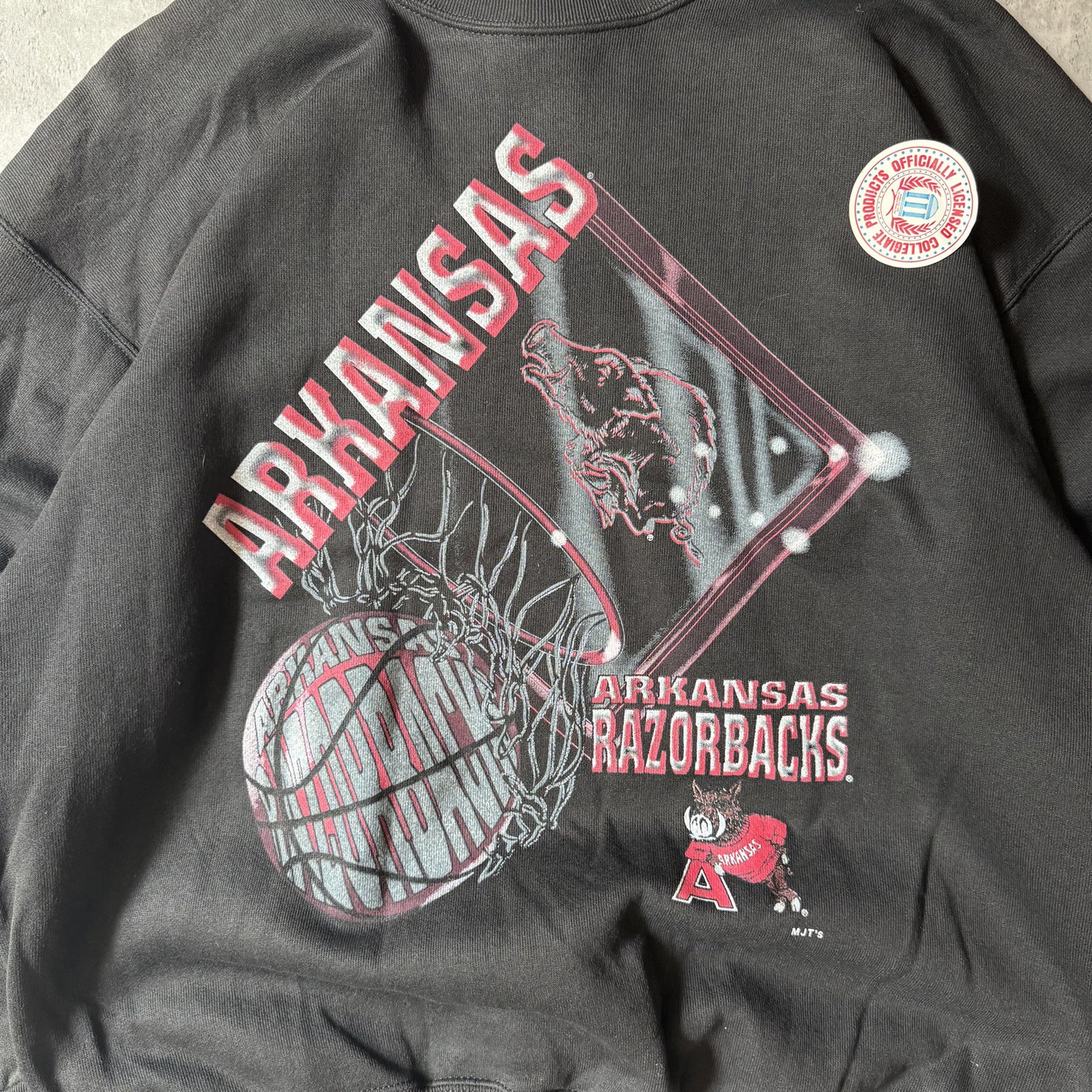 Vintage Arkansas Razorbacks Black Crewneck Sweatshirt - L