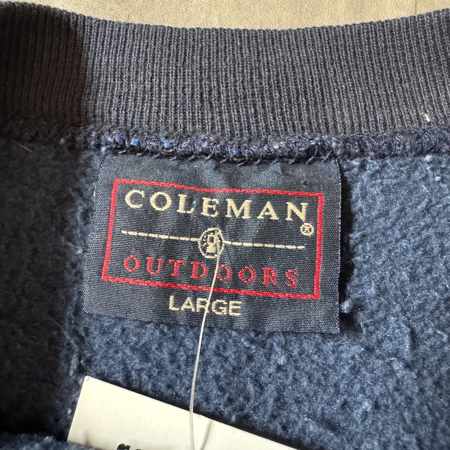 Coleman Outdoors Navy Blue Large Sweatshirt with World Map L
