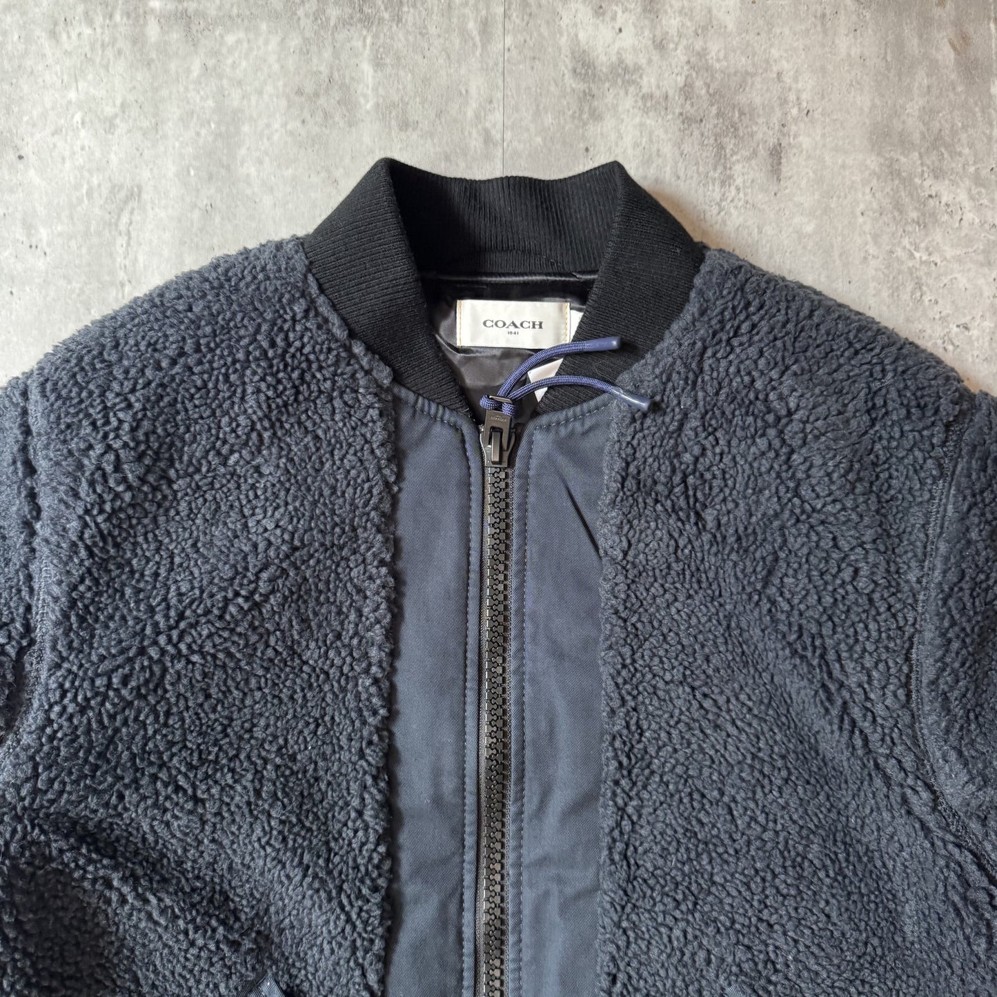 Coach Men's Black Sherpa Bomber Jacket 44