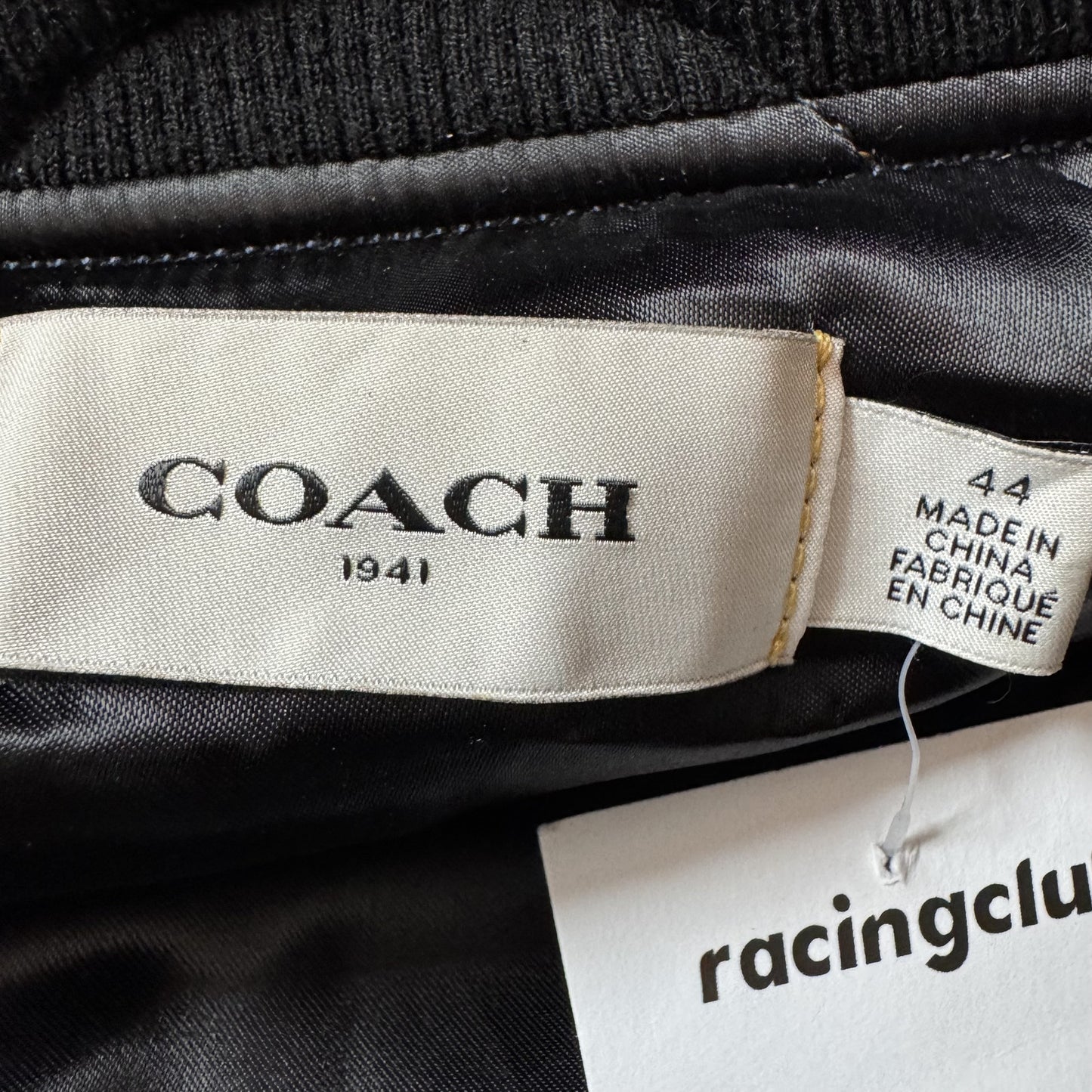Coach Men's Black Sherpa Bomber Jacket 44