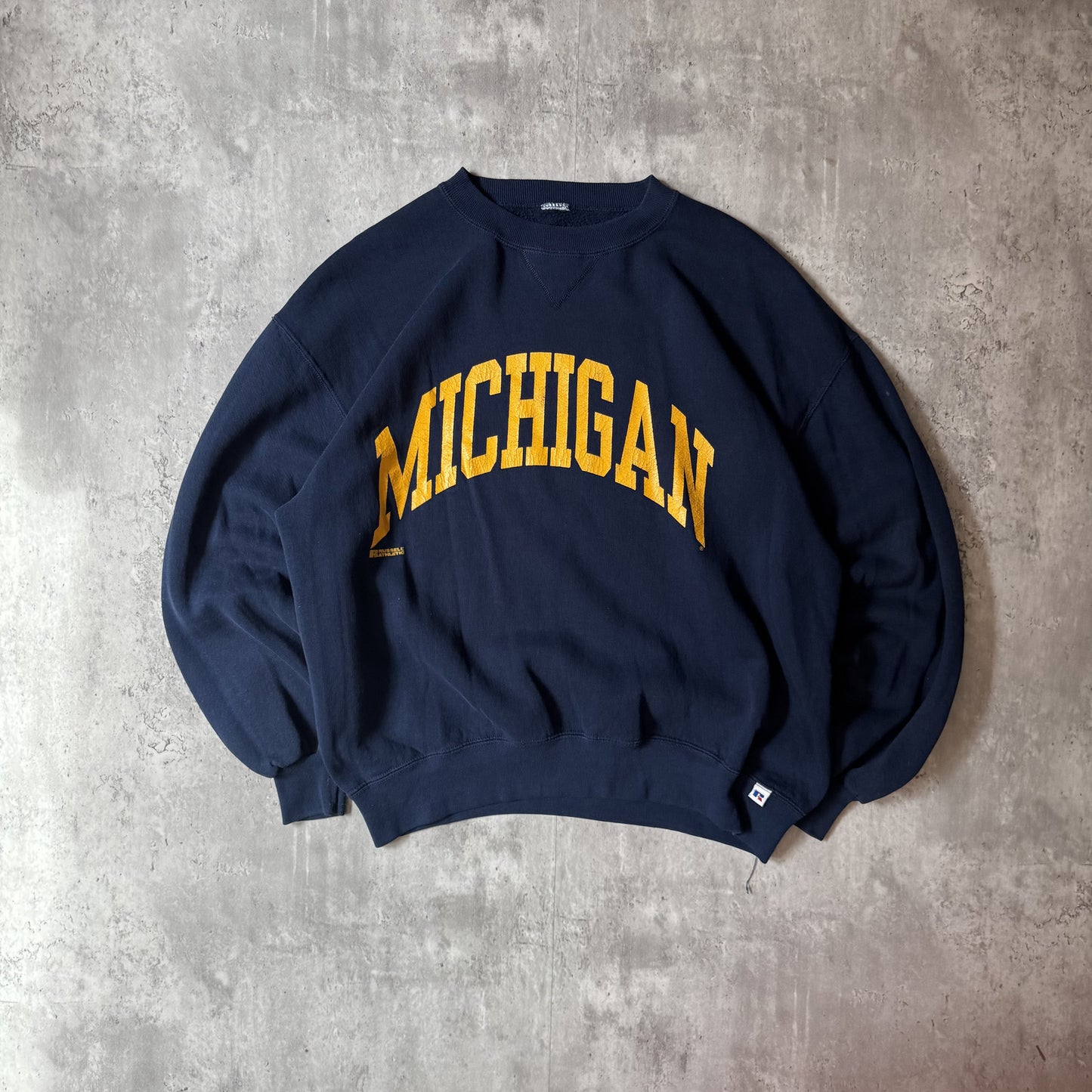 Russell Athletic Michigan Navy Crewneck Sweatshirt - L