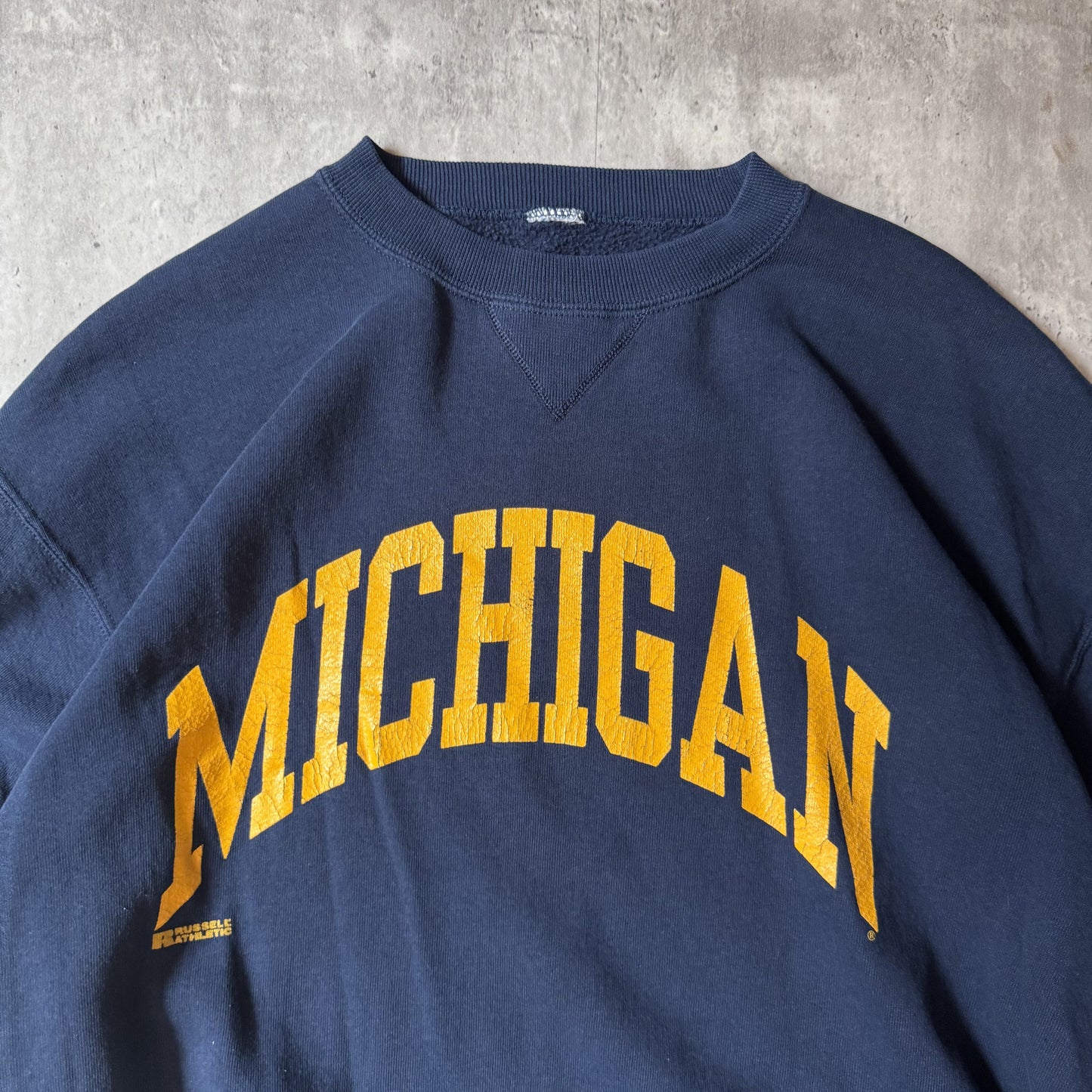 Russell Athletic Michigan Navy Crewneck Sweatshirt - L