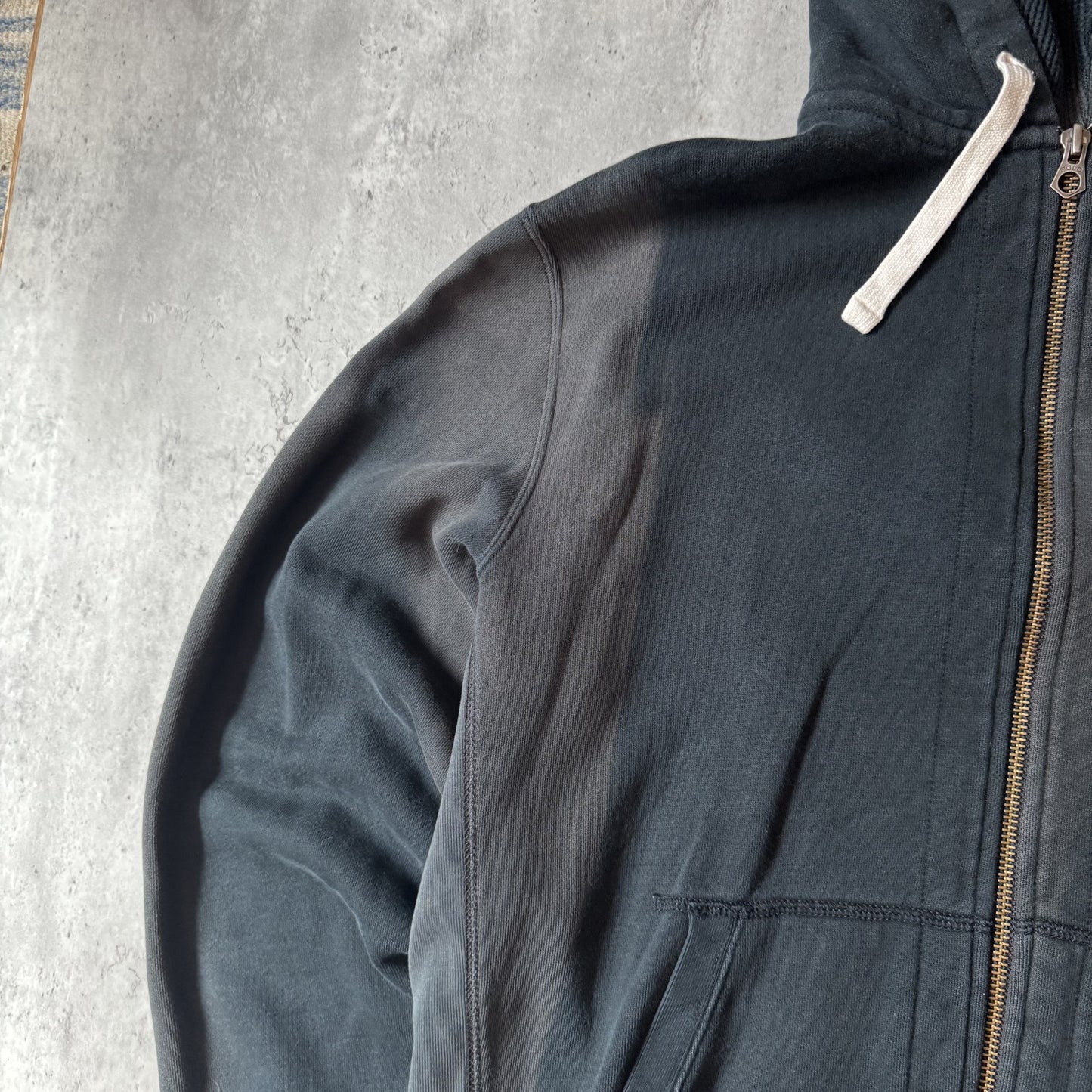 Polo by Ralph Lauren Black Zip-Up Thermal Hoodie XL