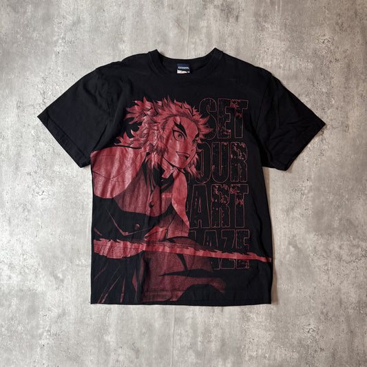 COSPA Demon Slayer Rengoku Kyojuro Graphic T-Shirt Black - L